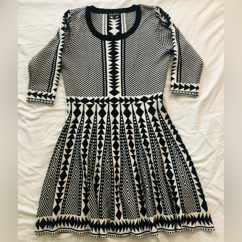 Boho Nina Leonard Pattern Knitting Dress